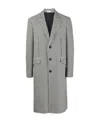 Alexander Mcqueen Houndstooth Single-breasted Coat In Gray