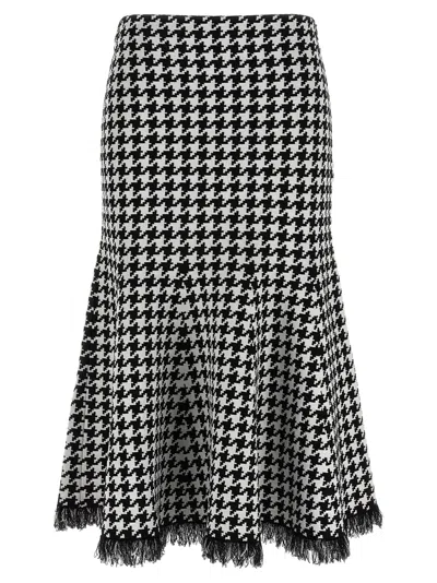 ALEXANDER MCQUEEN HOUNDSTOOTH SKIRT SKIRTS WHITE/BLACK