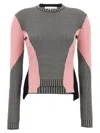 Alexander Mcqueen Black White Pink Wool Pullover In Black