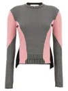 Alexander Mcqueen Black White Pink Wool Pullover In Black