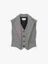 Alexander Mcqueen Houndstooth Waistcoat In Black/ivory