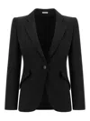 Alexander Mcqueen Classic Single-breasted Suiting Blazer In Black