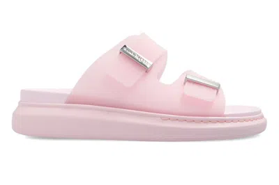 Pre-owned Alexander Mcqueen Hybrid Buckled Rubber Sandals Pink (women's)