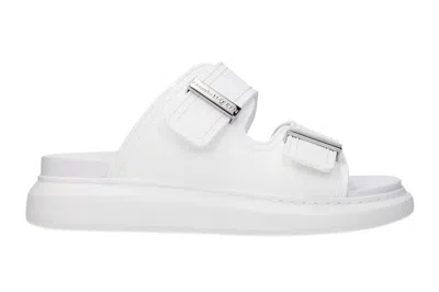 Pre-owned Alexander Mcqueen Hybrid Buckled Rubber Sandals White (women's)