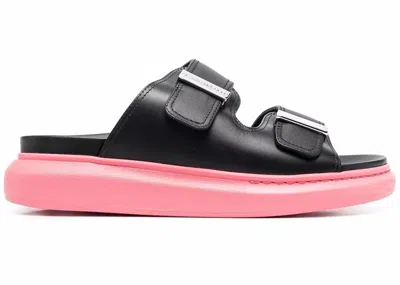 Pre-owned Alexander Mcqueen Hybrid Buckled Rubber Sandals (women's) Sneakers In Black/pink