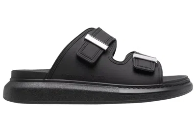 Pre-owned Alexander Mcqueen Hybrid Buckled Rubber Sandals (women's) Sneakers In Black/silver