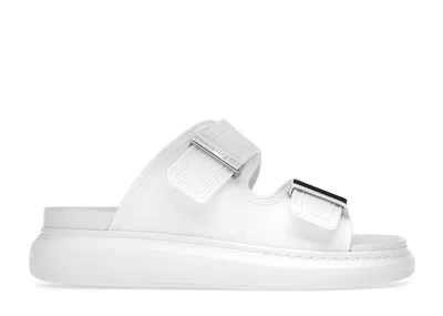 Pre-owned Alexander Mcqueen Hybrid Buckled Rubber Sandals (women's) Sneakers In White