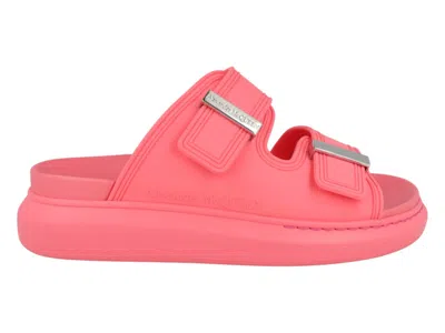 Pre-owned Alexander Mcqueen Hybrid Buckled Sandals (women's) Sneakers In Coral In Orange