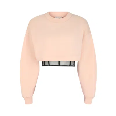 Pre-owned Alexander Mcqueen Hybrid Bustier Sweatshirt 'tea Rose' | Pink | Women's Size 40
