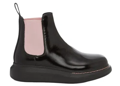 Pre-owned Alexander Mcqueen Hybrid Chelsea Boot (women's) Sneakers In Black/sugar Pink In Multi
