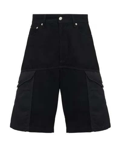 ALEXANDER MCQUEEN ALEXANDER MCQUEEN HYBRID DENIM STRAIGHT LEG SHORTS
