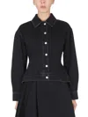 Alexander Mcqueen Denim Jacket In Black