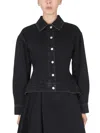 Alexander Mcqueen Denim Jacket In Black