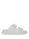 Alexander Mcqueen Hybrid Double Buckle Sandal In Silver