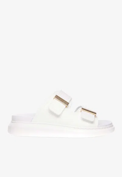 Alexander Mcqueen Hybrid Double-buckled Sandals In White