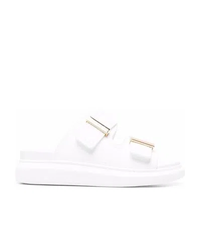 Alexander Mcqueen Hybrid Flatform Sandals In White