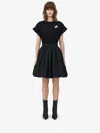 Alexander Mcqueen Alexander Mc Queen Hybrid Dress In Black