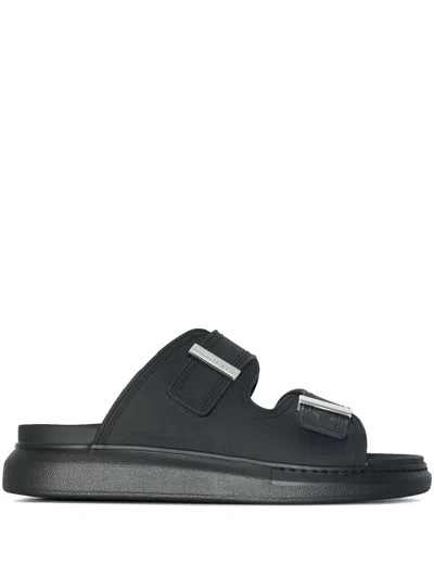 Alexander Mcqueen 'hybrid' Oversized Sandals With Two Straps In Black