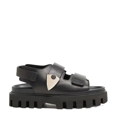 Alexander Mcqueen Hybrid Sandals In Black