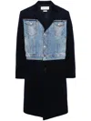 Alexander Mcqueen Hybrid Single-breasted Coat In Blue