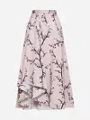 Alexander Mcqueen Floral-print Midi A-line Skirt