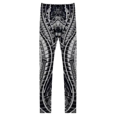 Pre-owned Alexander Mcqueen Iconic Leggings S/s 2009 Natural Dis-tinction Eiffel Tower In Gray