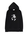 Alexander Mcqueen Hooded Knit Jumper Graphic Logo Detail In Black
