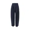 Alexander Mcqueen Ide Leg Wool Pants With Darts In Blue