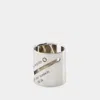 Alexander Mcqueen Silver-tone Identity Tag Logo-engraved Ring