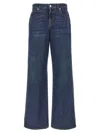 Alexander Mcqueen Mcqueen Indigo Wide-leg Denim Jeans In Blue