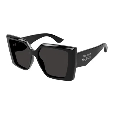 Alexander Mcqueen Injectate Black Sunglasses