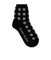 Alexander Mcqueen Intarsia-knit Ankle Socks In Black