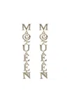 Alexander Mcqueen Interlocking Letter Earrings With Gold Finish