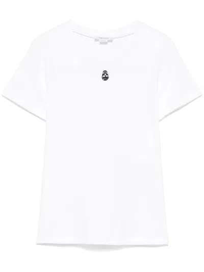 ALEXANDER MCQUEEN ALEXANDER MCQUEEN INVERTED SKULL EMBROIDERY T-SHIRT CLOTHING