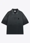 Alexander Mcqueen Alexander Mc Queen Faded Effect Black Polo Shirt In Cotton In Black