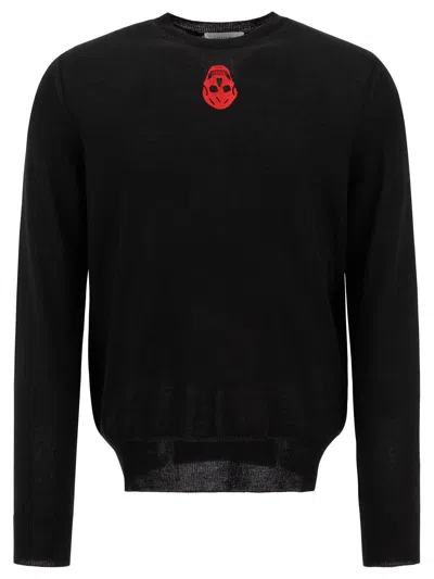 ALEXANDER MCQUEEN INVERTED SKULL SWEATSHIRTS BLACK