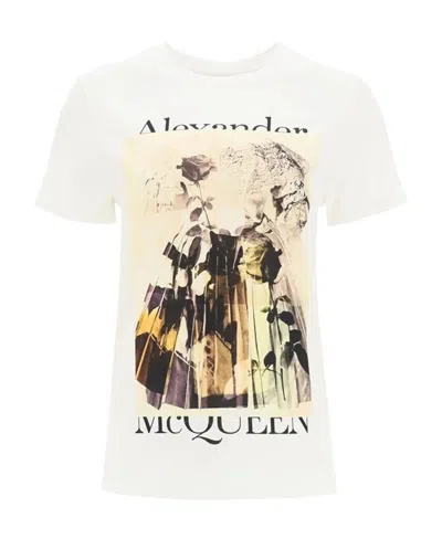 Alexander Mcqueen Item O-neck Short-sleeved T-shirt In White