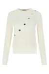 Alexander Mcqueen Women's Ivory Stretch Viscose Sweater