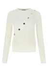 Alexander Mcqueen Women's Ivory Stretch Viscose Sweater