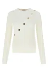 Alexander Mcqueen Women's Ivory Stretch Viscose Sweater In 9038
