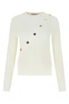 Alexander Mcqueen Women's Ivory Stretch Viscose Sweater In Off White