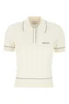 Alexander Mcqueen White Polo Shirt With Classic Collar And Logo Lettering Embroidery On The Front In Viscose Woman
