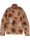 Alexander Mcqueen Shearling High-neck Sweater In Braun