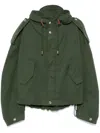 Alexander Mcqueen Cotton Hooded Jacket In 3012 - Green