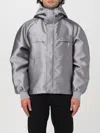 Alexander Mcqueen Gray Logo-embroidered Hooded Jacket In Steel