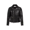 Alexander Mcqueen Leather Biker Jacket Men In Black