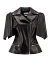 Alexander Mcqueen Leather Jackets In Black