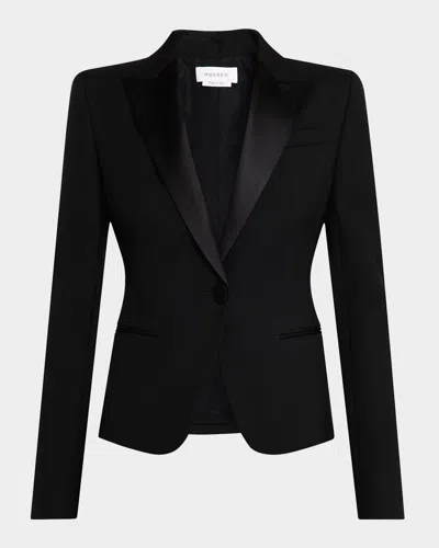 Alexander Mcqueen Women Wool Jacket In Black