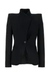 Alexander Mcqueen Woman Black Blazers In Black
