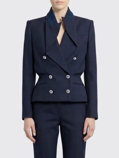 Alexander Mcqueen Jacket Mcqueen Woman Color Navy In Blue